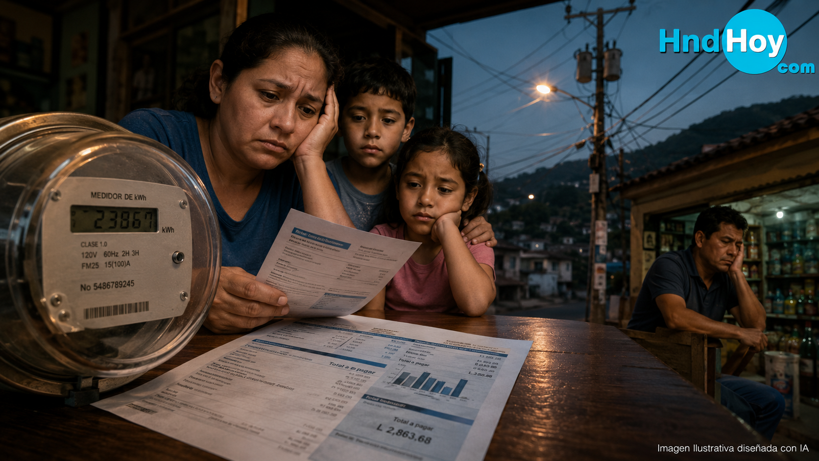 Tarifa eléctrica sube 12.48% en Honduras: el nuevo golpe al bolsillo y a la competitividad