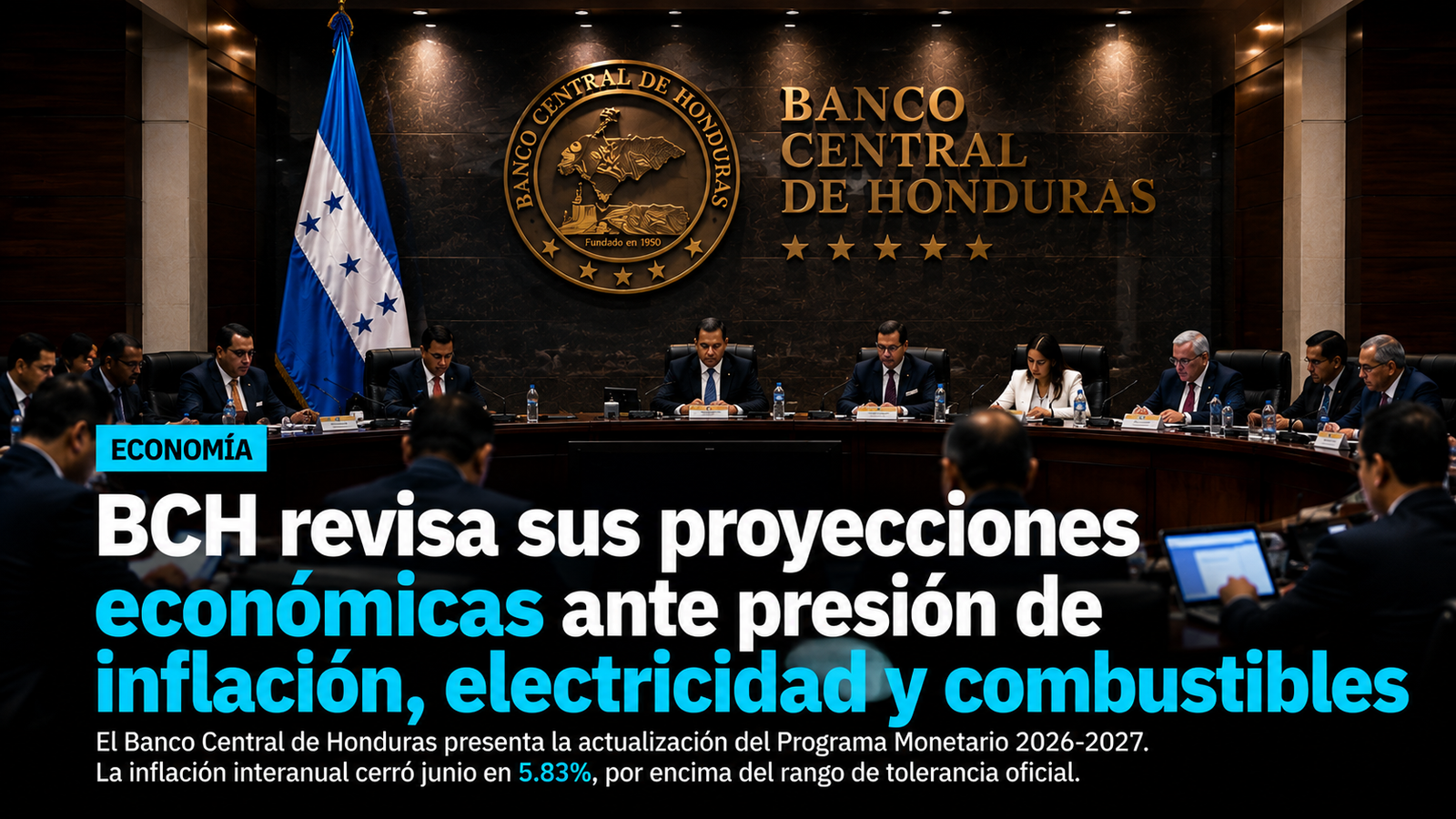 BCH revisa sus proyecciones económicas ante presión de la inflación, electricidad y combustibles