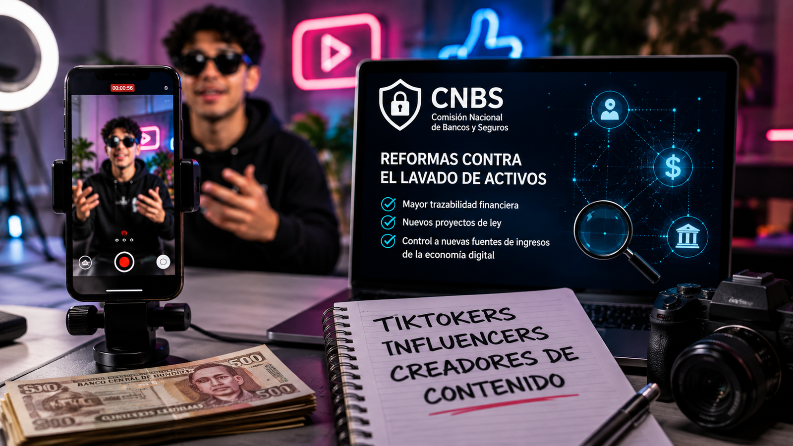 Tiktokers e influencers entran en la mira de los nuevos controles contra el lavado de activos en Honduras